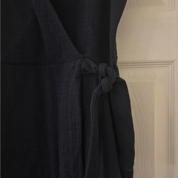 MADEWELL Crosshatch Side-Tie Dress in Deep Indigo - Picture 9 of 13